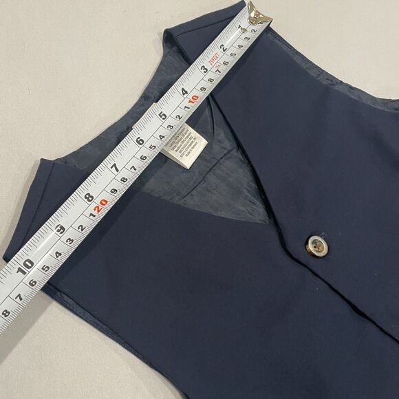 ~ Gymboree 5T Boys Vest Navy Blue Lined 3 Button Up - Picture 5 of 10